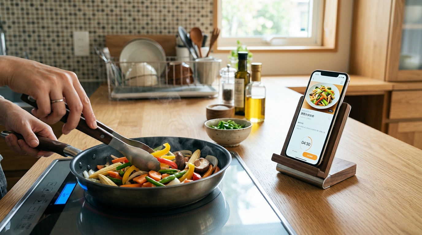 料理中のスマホ画面消灯を防ぐ裏技｜調理用スリープ防止と安全対策